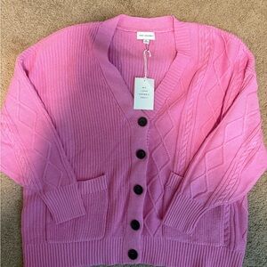 Cozy Pink Knit Cardigan